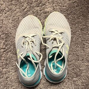 Under Armour Women's Gray and Teal Sneakers